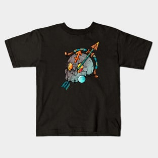 Sagittarius skull Zodiac Kids T-Shirt